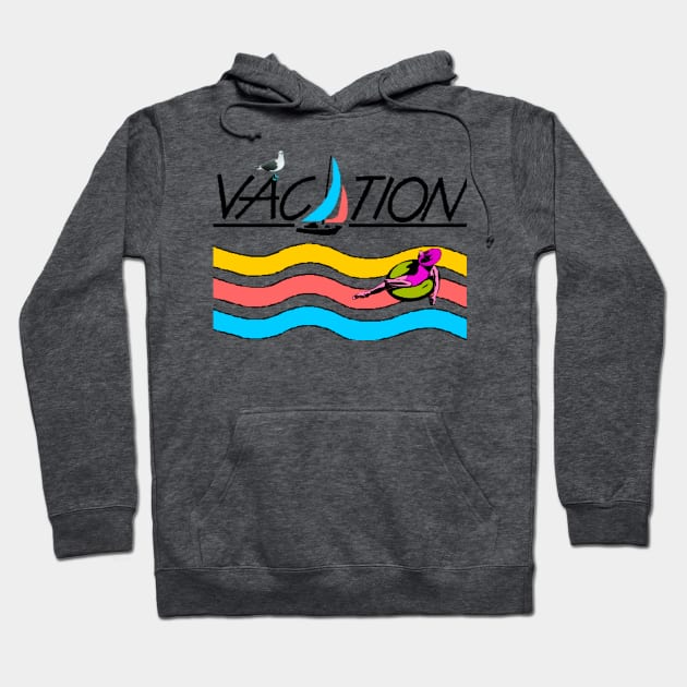 Retro Vacation Time Hoodie by MinnieWilks